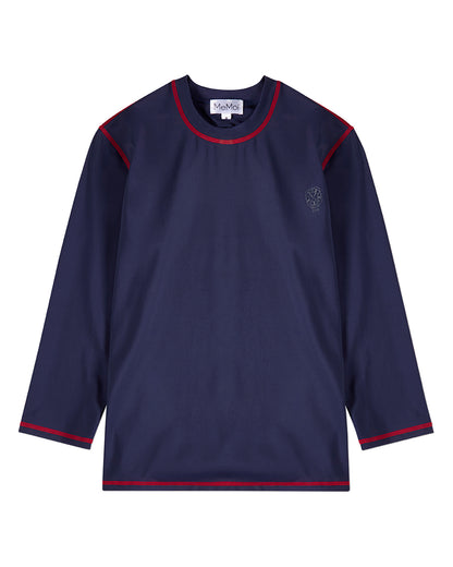 Women's Crewneck 3/4-Sleeve UPF 50 Chlorine-Resistant Modest Swim Shirt