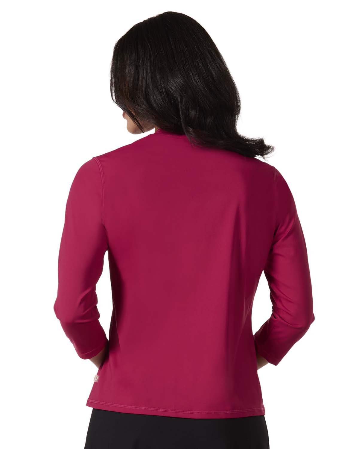 Women's Crewneck 3/4-Sleeve UPF 50 Chlorine-Resistant Modest Swim Shirt