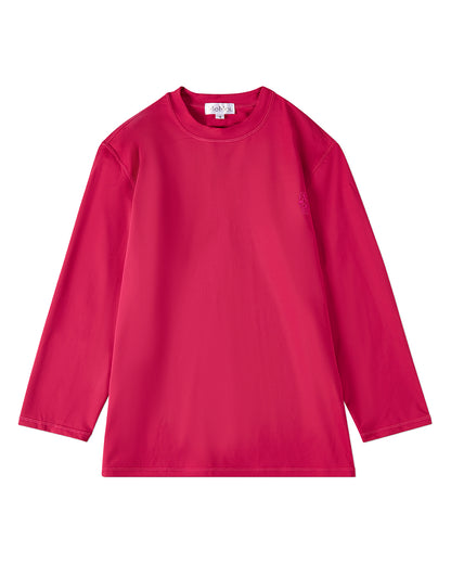 Women's Crewneck 3/4-Sleeve UPF 50 Chlorine-Resistant Modest Swim Shirt