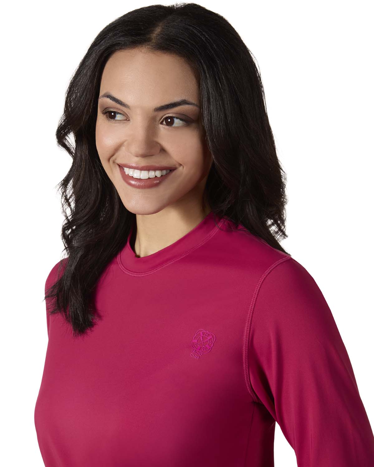 Women's Crewneck 3/4-Sleeve UPF 50 Chlorine-Resistant Modest Swim Shirt