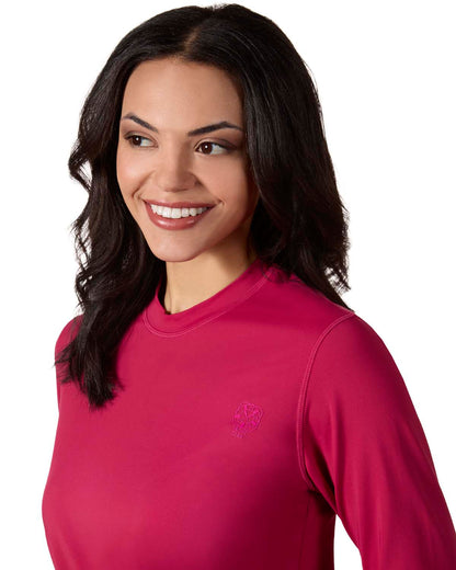 Women's Crewneck 3/4-Sleeve UPF 50 Chlorine-Resistant Modest Swim Shirt