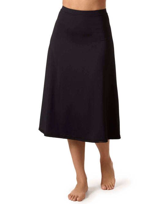 Women's Flared Midi-Length UPF 50 Modest Swim Skirt and Cover-Up
