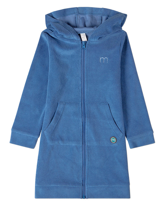 Kids "Swimmers Club" Cotton-Rich Terry Full-Zip Hooded Robe
