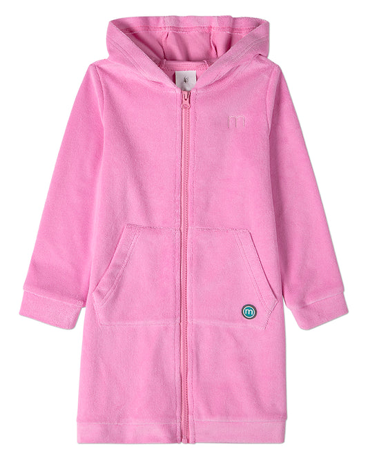 Kids "Swimmers Club" Cotton-Rich Terry Full-Zip Hooded Robe