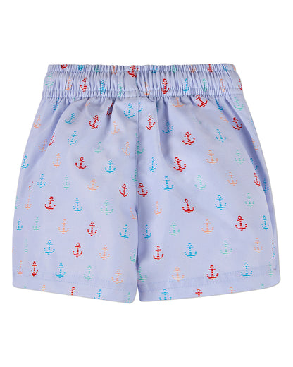 Boys "Sail and Anchor" Quick-Dry UPF 50 Swim Trunks with Pockets