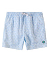 Boys Dot-Print Quick-Dry UPF 50 Swim Trunks with Pockets and M Logo