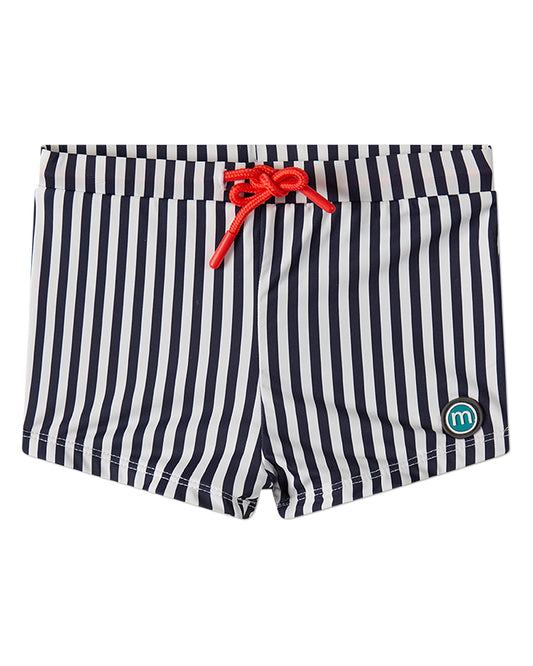 Toddler and Preschool Boys Nautical-Striped UPF 50 Swim Shortie