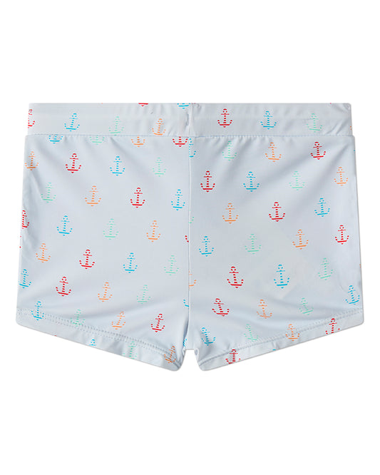 Toddler Boys Anchor-Print Quick-Dry UPF 50 Chlorine-Resistant Swim Shortie