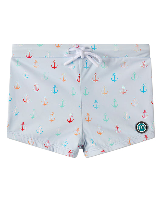 Toddler Boys Anchor-Print Quick-Dry UPF 50 Chlorine-Resistant Swim Shortie