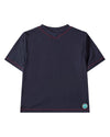 Boys Nautical Navy Blue Quick-Dry UPF 50 Short-Sleeve V-Neck Swim Tee