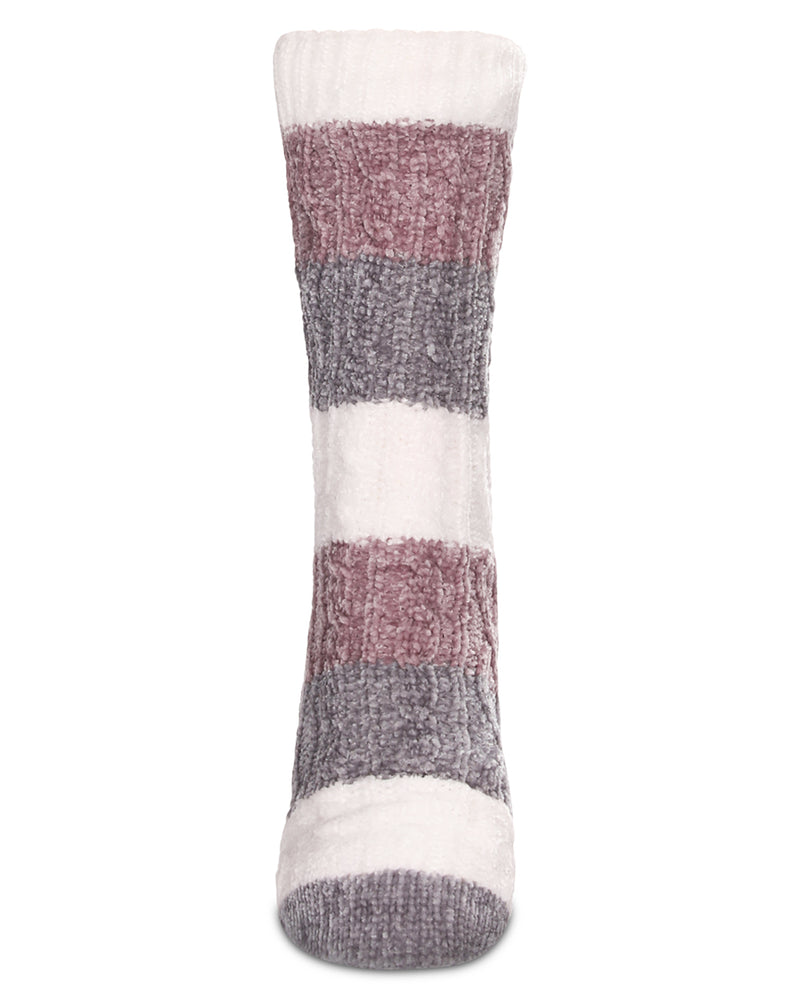 Women's Tranquility Tri-Color Plush Lined Slipper Socks