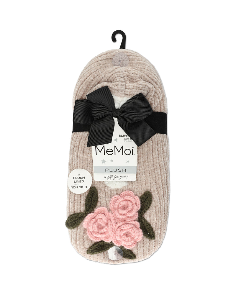 Women's Coming Up Roses Chenille Sherpa-Lined Slippers