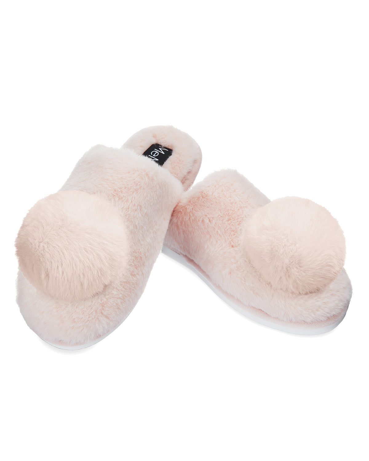 The Gloria Plush Pom-Pom Slippers