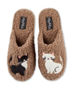 Women's More Kittens Meow Hard Bottom Plush Slippers