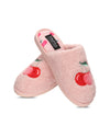 Women's Cherries Terry Slide Slippers : Color: Pink