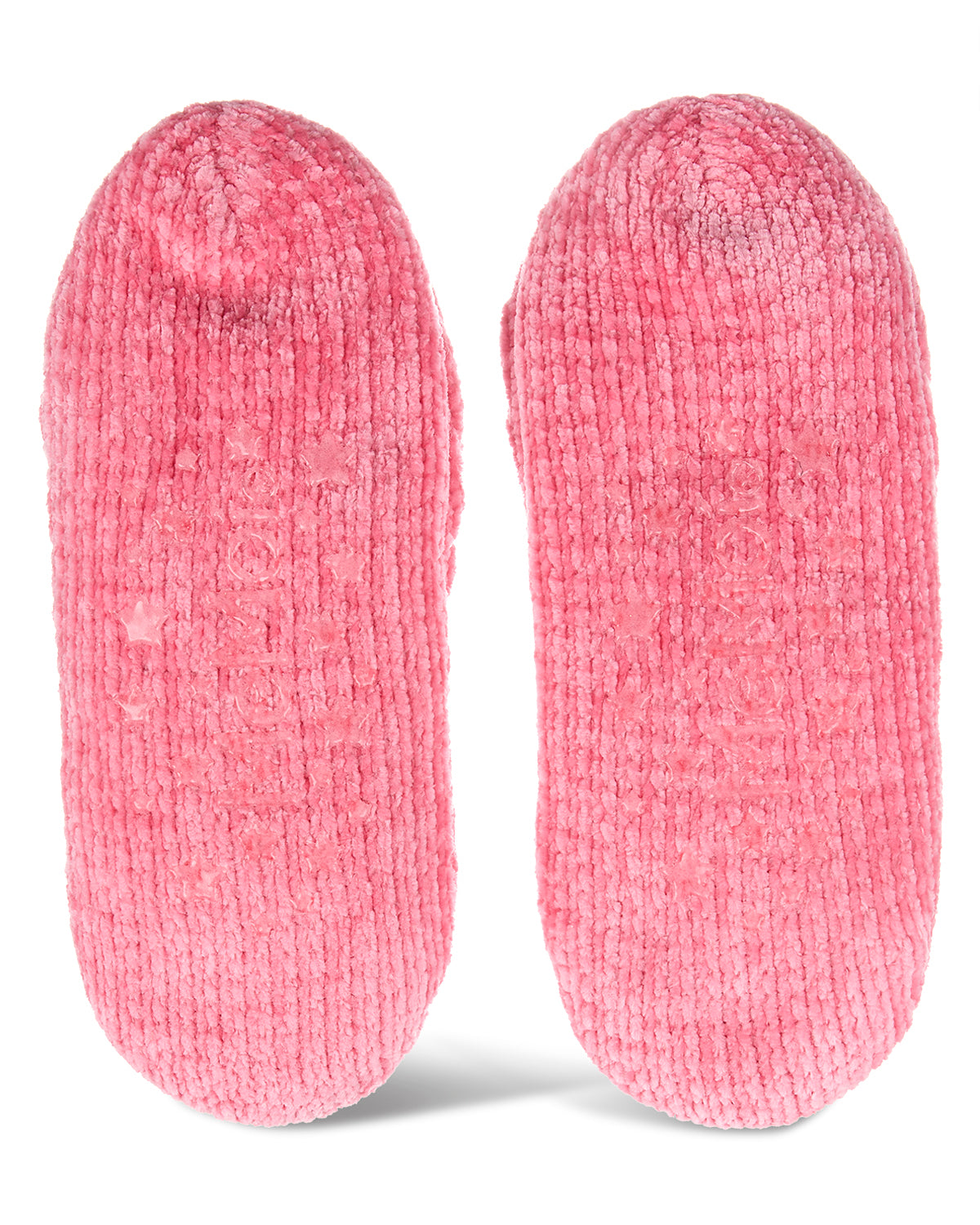 Women's Cozy Cherries Chenille Sherpa Lined Slippers : Color: Disco Pink