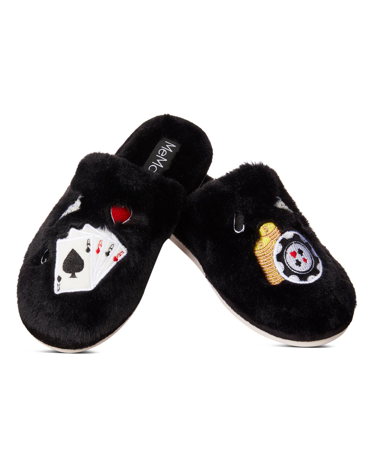 Women's Casino Plush Memory Foam Slippers : Color: Black