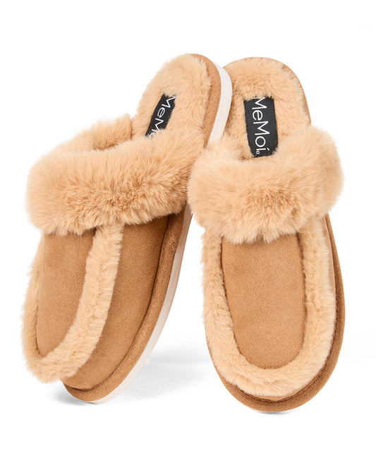Women's "The Holly" Cozy Plush Fleece-Lined Slippers : Color: Chestnut