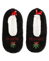 Women's Mistle Stoned Sherpa Lined Slippers : Color: Black