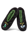 Women's Pickle Baller Sherpa Lined Slippers : Color: Black
