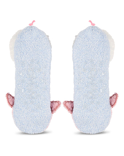 Women's "Pig" Embellished Plush-Lined Sure-Grip Slippers