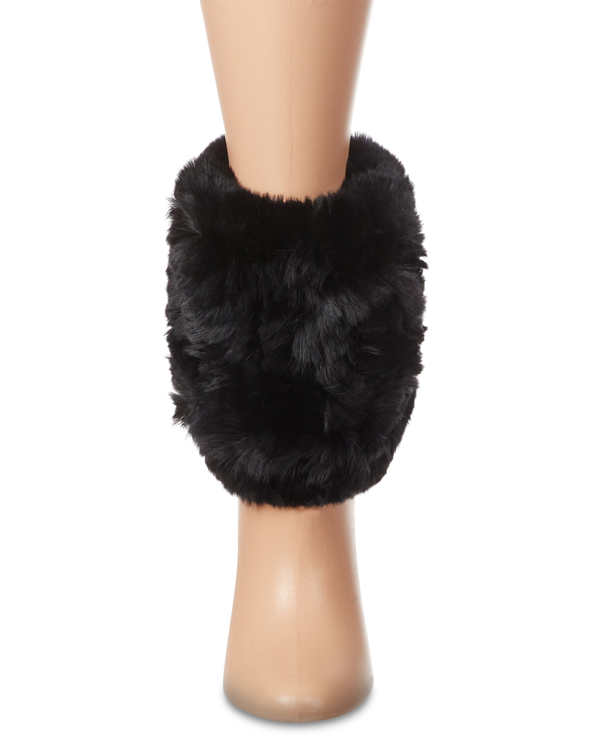 Natori Rex Rabbit Fur Women's Boot Toppers : Color: Black