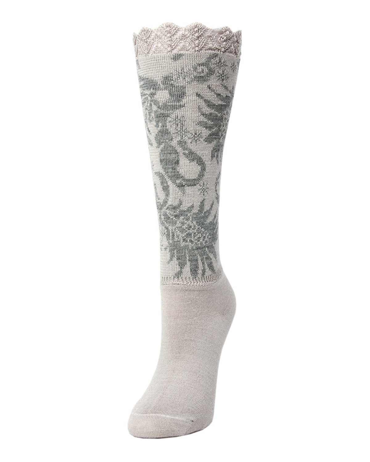 Natori Scalloped Feathers Wool-blend Bootie Toppers