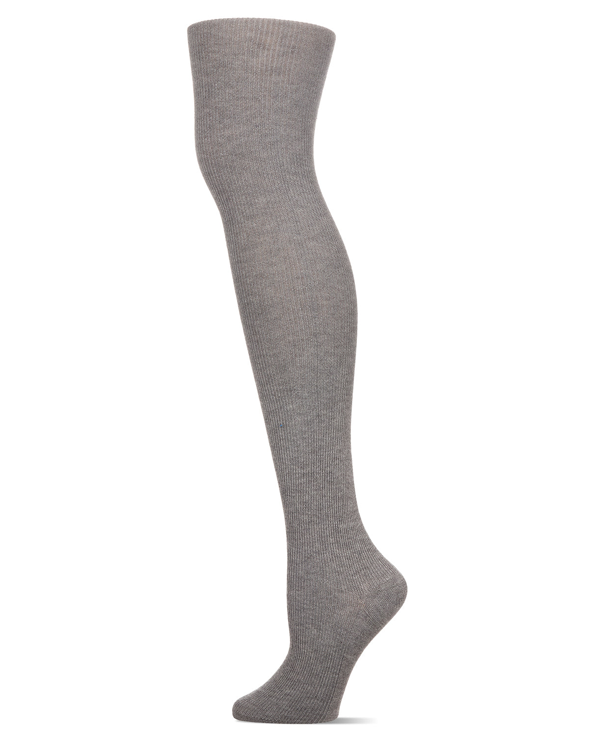 Natori Regent Rib Knit Sweater Tights : Color: Medium Gray Heather