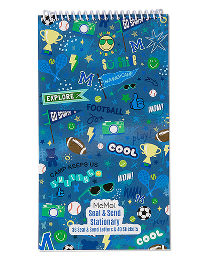 Kids Camp Seal-and-Send Stationery Set with 36 Sheets and 40 Stickers