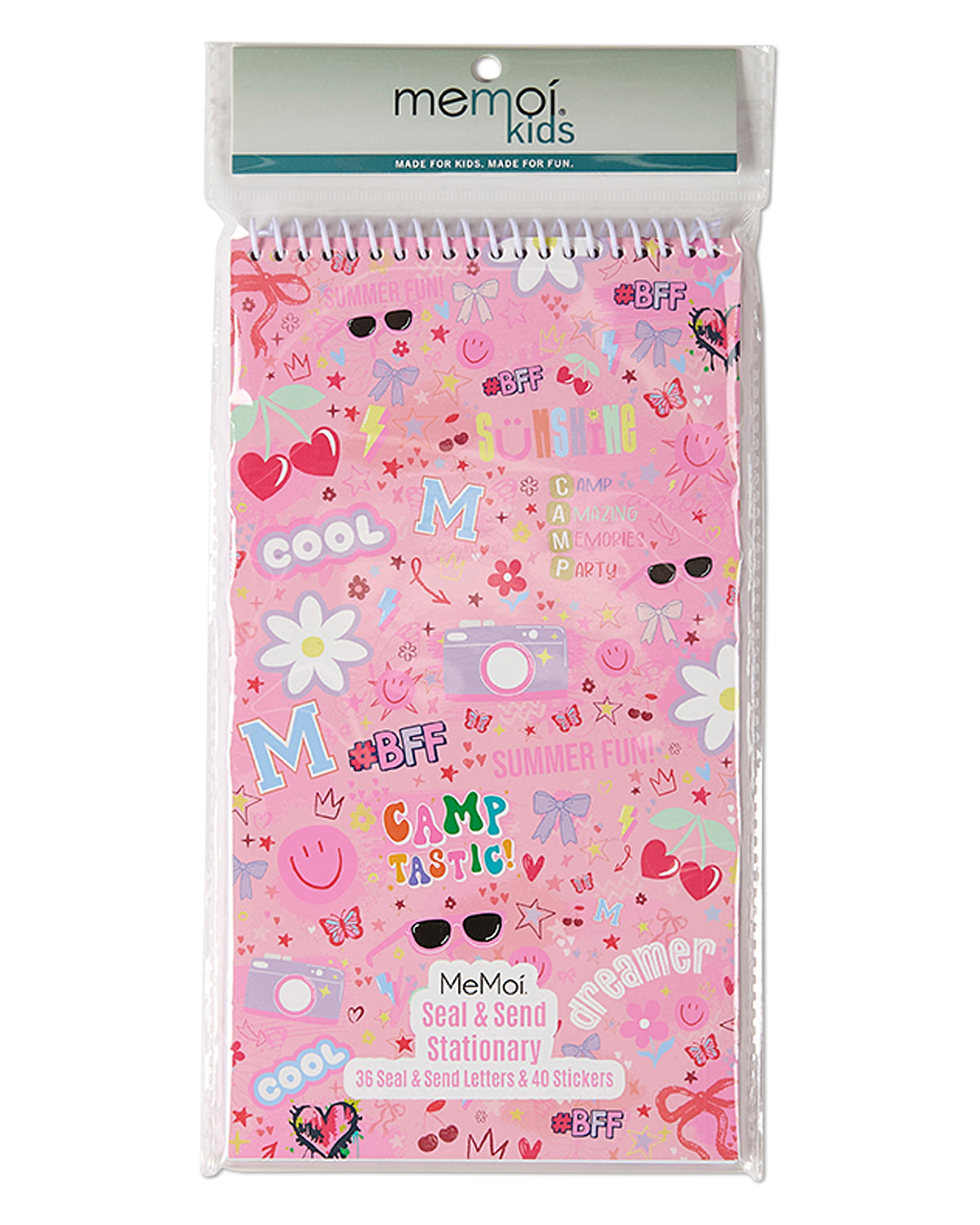 Kids Camp Seal-and-Send Stationery Set with 36 Sheets and 40 Stickers