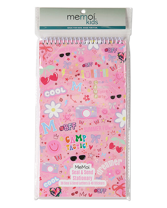 Kids Camp Seal-and-Send Stationery Set with 36 Sheets and 40 Stickers