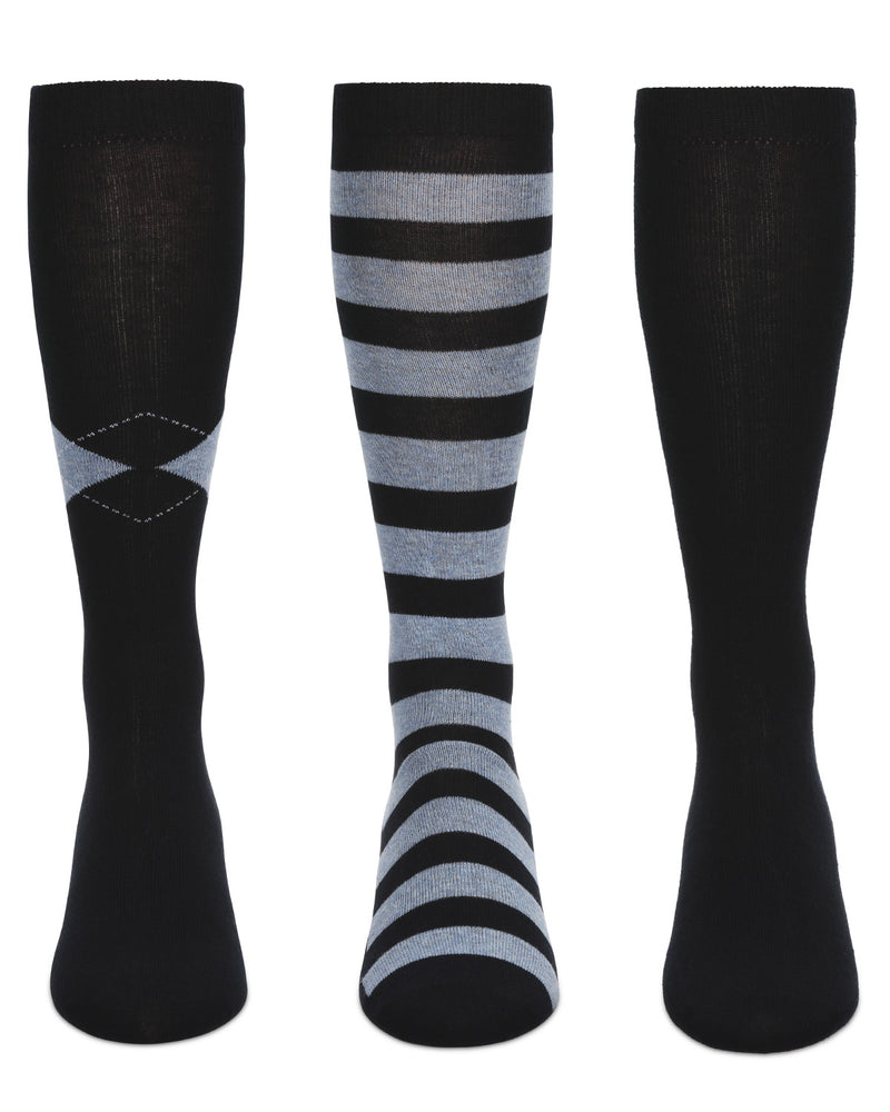 Girl's 3 Pack Soft Stripe Knee High Socks