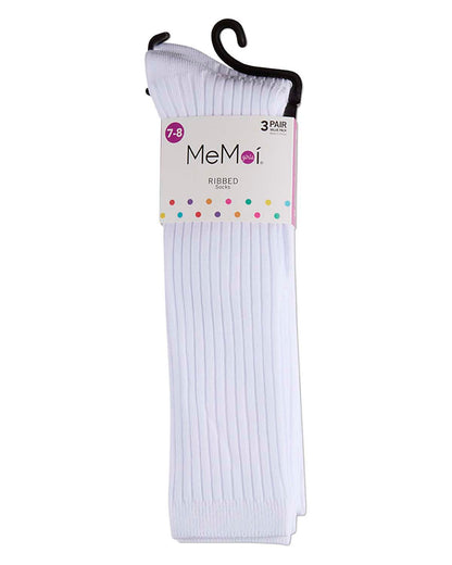 3 Pack Girls Classic Ribbed Cotton-Rich Knee Socks