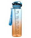 MeMoi Promo Straw Water Bottle : Color: Blue Multi