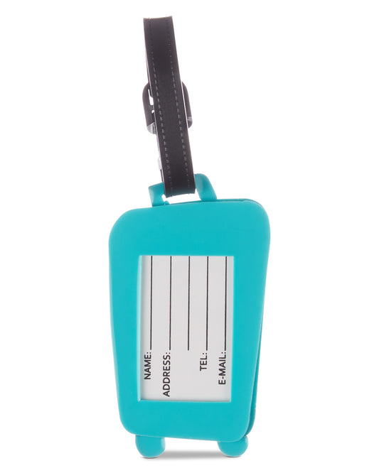 MeMoi Logo Luggage Tag : Color: Aqua