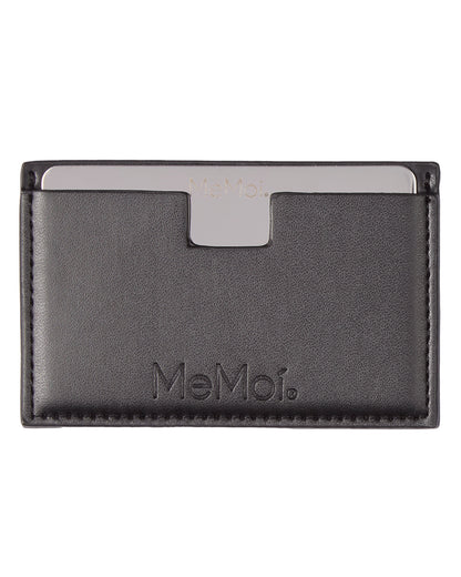 MeMoi Ultra-Slim Stainless-Steel Pocket Mirror with Vegan Leather Case