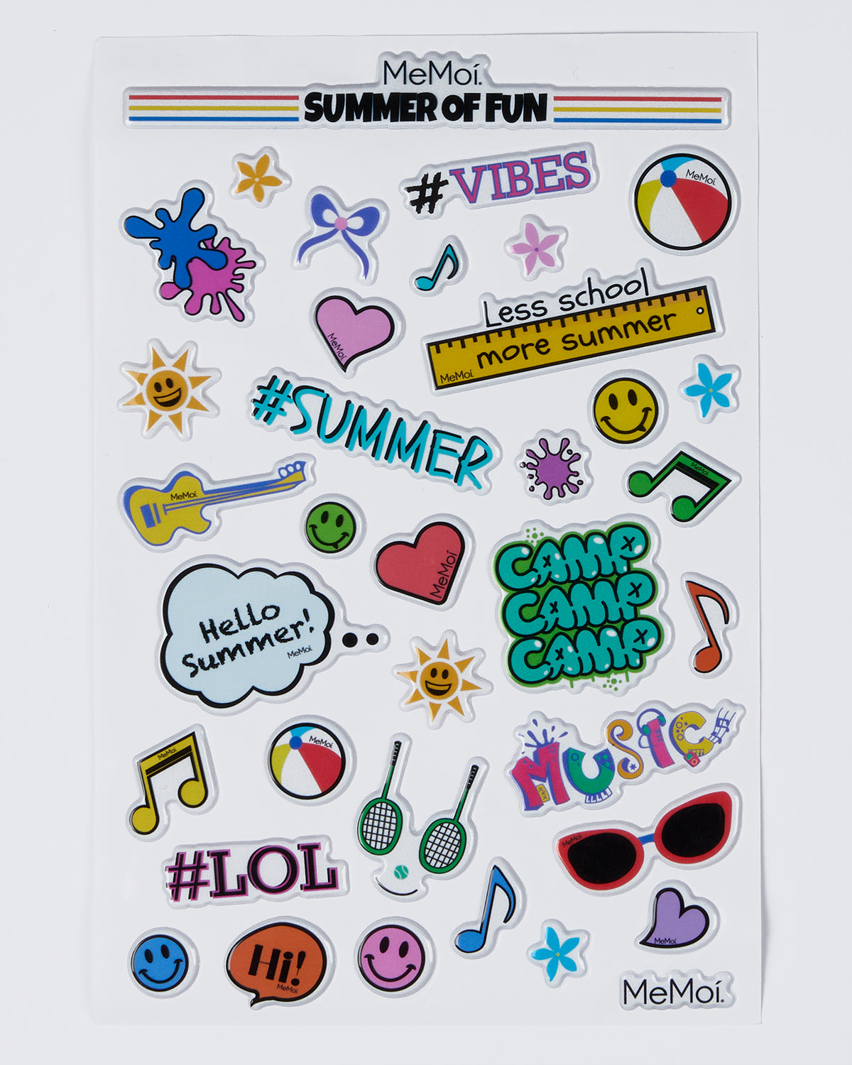 Summer of Fun 3D Puffy Stickers :