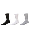 3 Pair Pack Full Cushioned Antimicrobial Diabetic Crew Socks