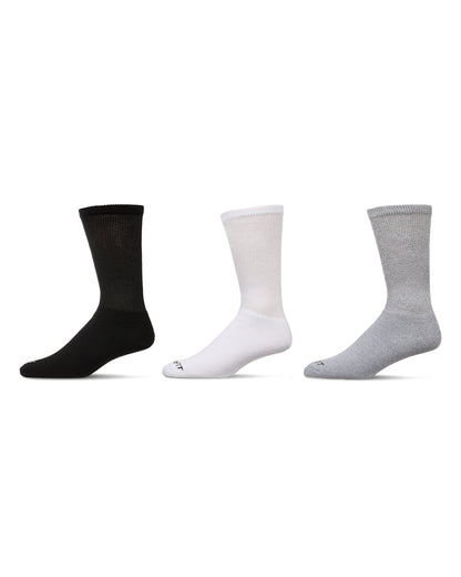 3 Pair Pack Full Cushioned Antimicrobial Diabetic Crew Socks