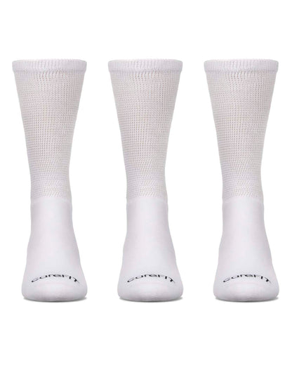 3 Pair Pack Full Cushioned Antimicrobial Diabetic Crew Socks