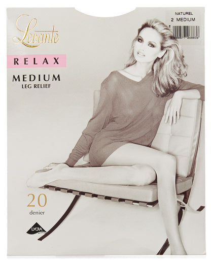 Fit & Shape Relax 20 Denier Satin Matte Pantyhose : Color: Naturel