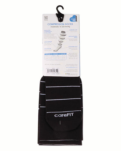 2 Pair Pack Polka Dot Striped Cotton Blend Graduated Compression Socks