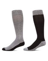 2 Pair Pack Contrast Solid Cotton Blend Graduated Compression Socks