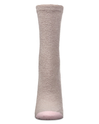 Women's Grateful Aloe Infused Crew Socks : Color: Gray