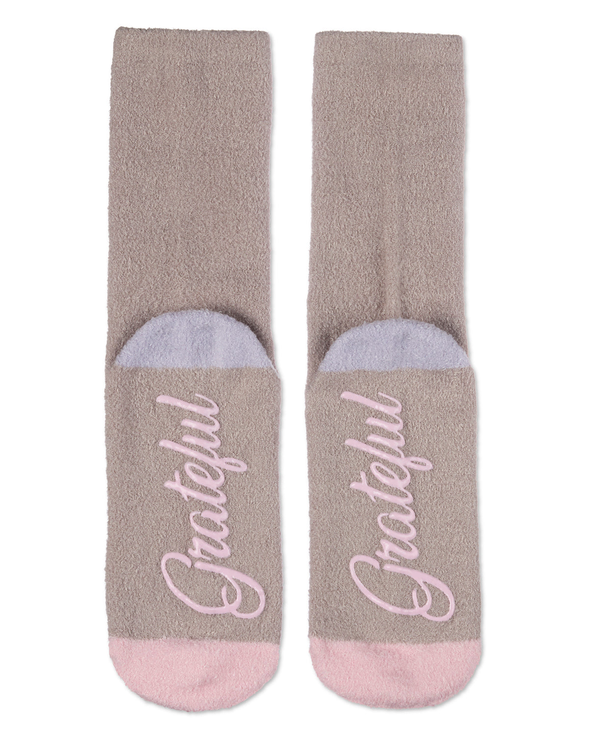 Women's Grateful Aloe Infused Crew Socks : Color: Gray