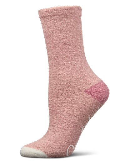Women's Grateful Aloe Infused Crew Socks : Color: Rose