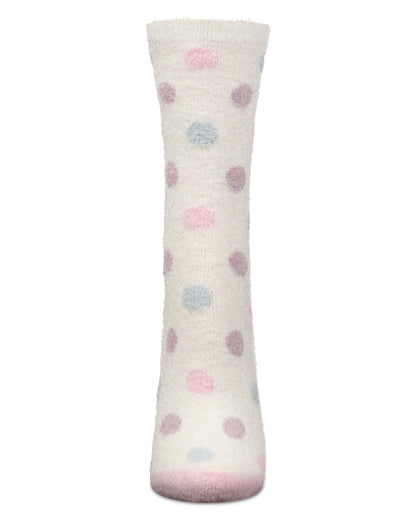 Women's Blessed Aloe Infused Crew Socks : Color: Ivory