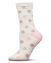Women's Blessed Aloe Infused Crew Socks : Color: Ivory