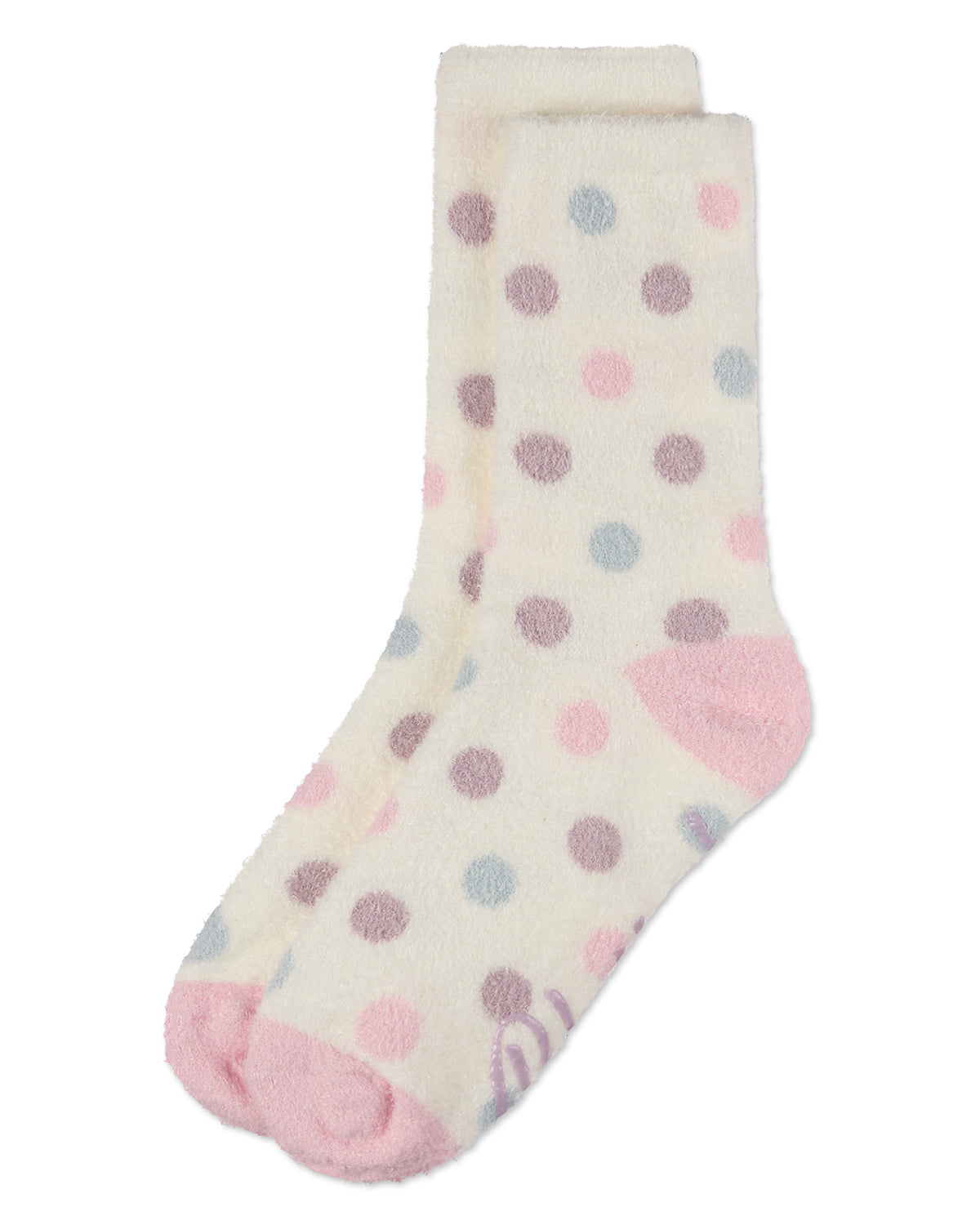 Women's Blessed Aloe Infused Crew Socks : Color: Ivory