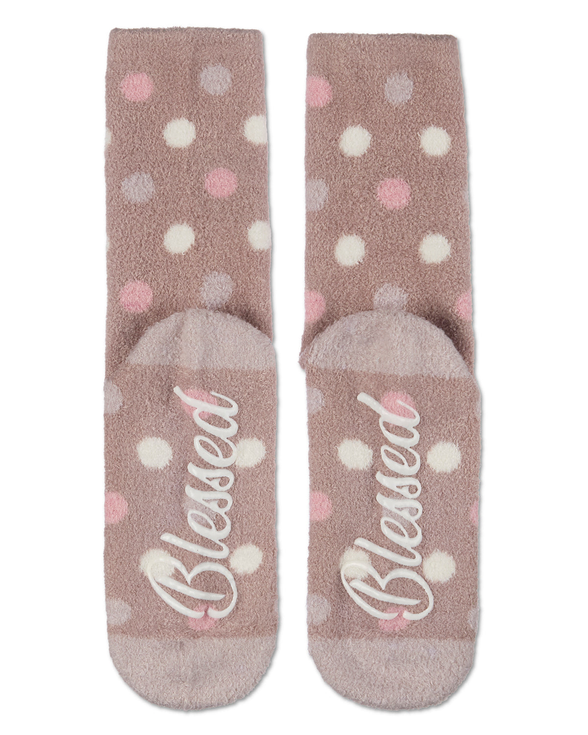 Women's Blessed Aloe Infused Crew Socks : Color: Ivory